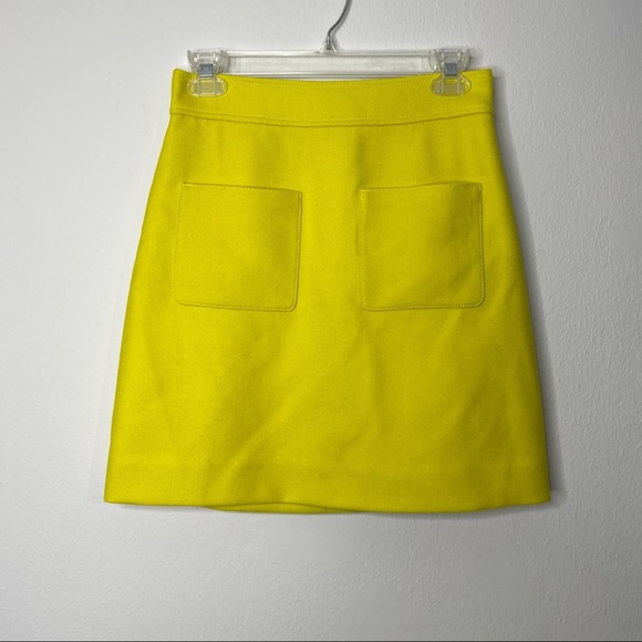 NEW J. Crew Patch pocket mini skirt in double-serge wool Sz 0 - Picture 2 of 8